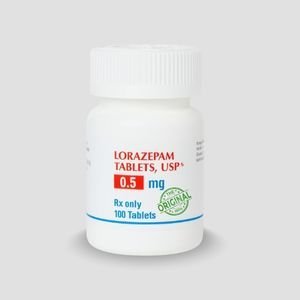 Buy 0.5 mg Lorazepam 100 tablets for sale online Australia to manage anxiety symptoms effectively. Buy white 0.5 mg Lorazepam bottle for sale online Australia in a convenient pack for reliable relief. Buy prescription 0.5 mg Lorazepam tablets for sale online Australia displayed in a clear 100-count bottle.