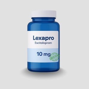 Buy blue bottle of Lexapro 10mg for sale online Australia to manage anxiety symptoms effectively. Buy 10mg Lexapro tablets for sale online Australia in this blue bottle for reliable mental health support. Buy prescription Lexapro 10mg in a blue bottle for sale online Australia for consistent serotonin balance.