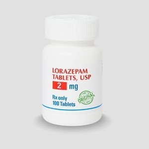 Buy Lorazepam 2mg tablets for sale online Australia to manage anxiety symptoms with this clinical white bottle top view. Buy white Lorazepam 2mg medication for sale online Australia in standard bottle packaging for convenient symptom relief. Buy prescription Lorazepam 2mg tablets for sale online Australia in a secure white bottle for effective calm support.