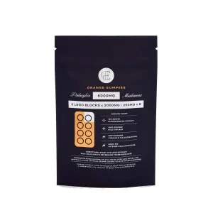 Buy Euphoria Psychedelics 6000mg orange gummies for sale online Australia in a black pouch back for deep relaxation. Buy Euphoria Psychedelics orange gummies back for sale online Australia with 6000mg strength to relieve stress. Buy Euphoria Psychedelics gummies for sale online Australia showing black pouch back packaging for enhanced focus.