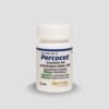 Buy Percocet 7.5 mg 325 mg prescription bottle in white for safe medication storage in Australia. Buy white Percocet 7.5 mg 325 mg prescription bottle bottles online in AU for clear tablet labelling. Buy Percocet 7.5 mg 325 mg prescription tablet containers in white against a grey background for AU patients.