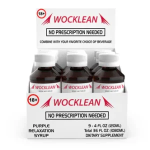 Buy WOCKLEAN Purple 4oz display box for sale online Australia to enjoy relaxation without a prescription. Buy WOCKLEAN purple syrup retail box for sale online Australia featuring clear relaxation dosing benefits. Buy WOCKLEAN Purple display box bottles for sale online Australia offering fast-acting soothing relief.