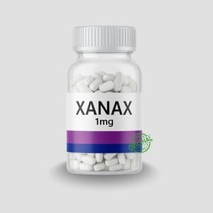Buy 1mg Xanax pills for sale online Australia to manage anxiety symptoms effectively in this front view product shot. Buy 1mg Xanax tablets for sale online Australia for reliable stress relief shown on a clean light grey background. Buy 1mg Xanax bottles for sale online Australia to ensure quick therapeutic support featured in studio lighting.