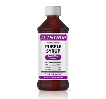 Buy ACTSYRUP (16oz) Purple Peach-Mint Flavor In USA Online