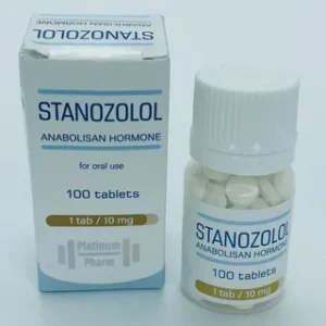 Buy Platinum Pharm Stanozolol 10mg tablets for sale online Australia to boost lean muscle definition in this close up shot. Buy blue and white Stanozolol 10mg bottles for sale online Australia to support athletic performance in this studio view. Buy 10mg Stanozolol tablets by Platinum Pharm for sale online Australia to accelerate fat loss shown in a product angular shot.