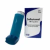 Buy blue Salbutamol 100 mcg inhalation aerosol inhaler for sale online USA to manage asthma symptoms comfortably. Buy blue Salbutamol 100 mcg inhaler with packaging for sale online USA to ensure quick relief from breathing issues. Buy blue Salbutamol 100 mcg aerosol inhaler for sale online USA to improve your respiratory health with ease.