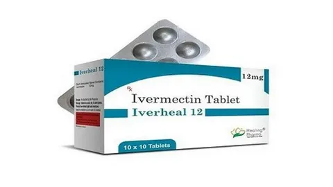 Buy Iverheal 12mg tablets for sale online USA featuring a convenient blister pack. Buy white and blue Iverheal 12mg for sale online USA showing packaging details. Buy Ivermectin 12mg tablets for sale online USA displayed with the box.
